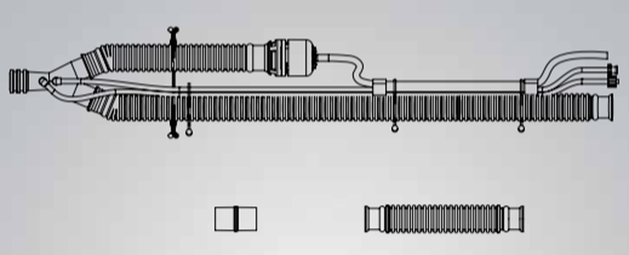 CareFusion Patient Circuit, w/PEEP, 15mm, SPU