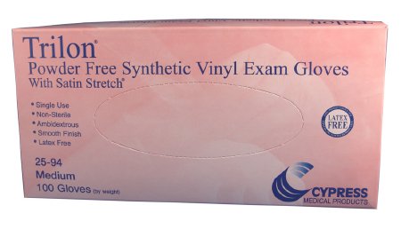 Trilon w/Satin Stretch Powder-Free Synthetic Vinyl Exam Gloves - 100 Count