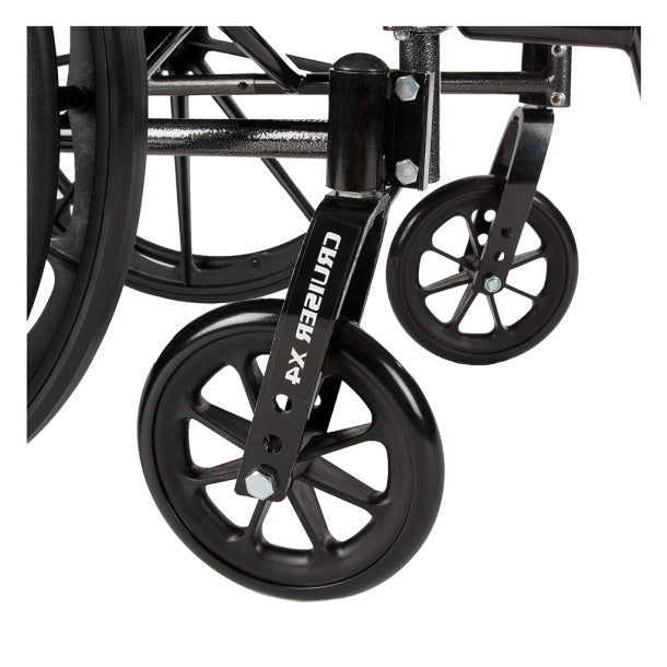 Cruiser X4 Wheelchair with Flip back, Adjustable Height, Detachable Desk Arms, 16" Seat, Without Legrests