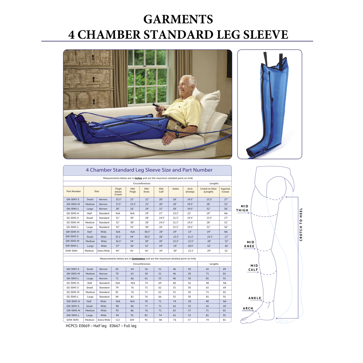 4 Chamber Full Leg Garment