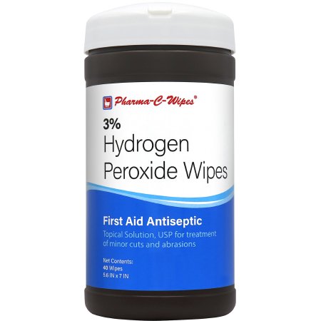 Pharma-C-Wipes Antiseptic Skin Wipe 3% Hydrogen Peroxide - 40 Count
