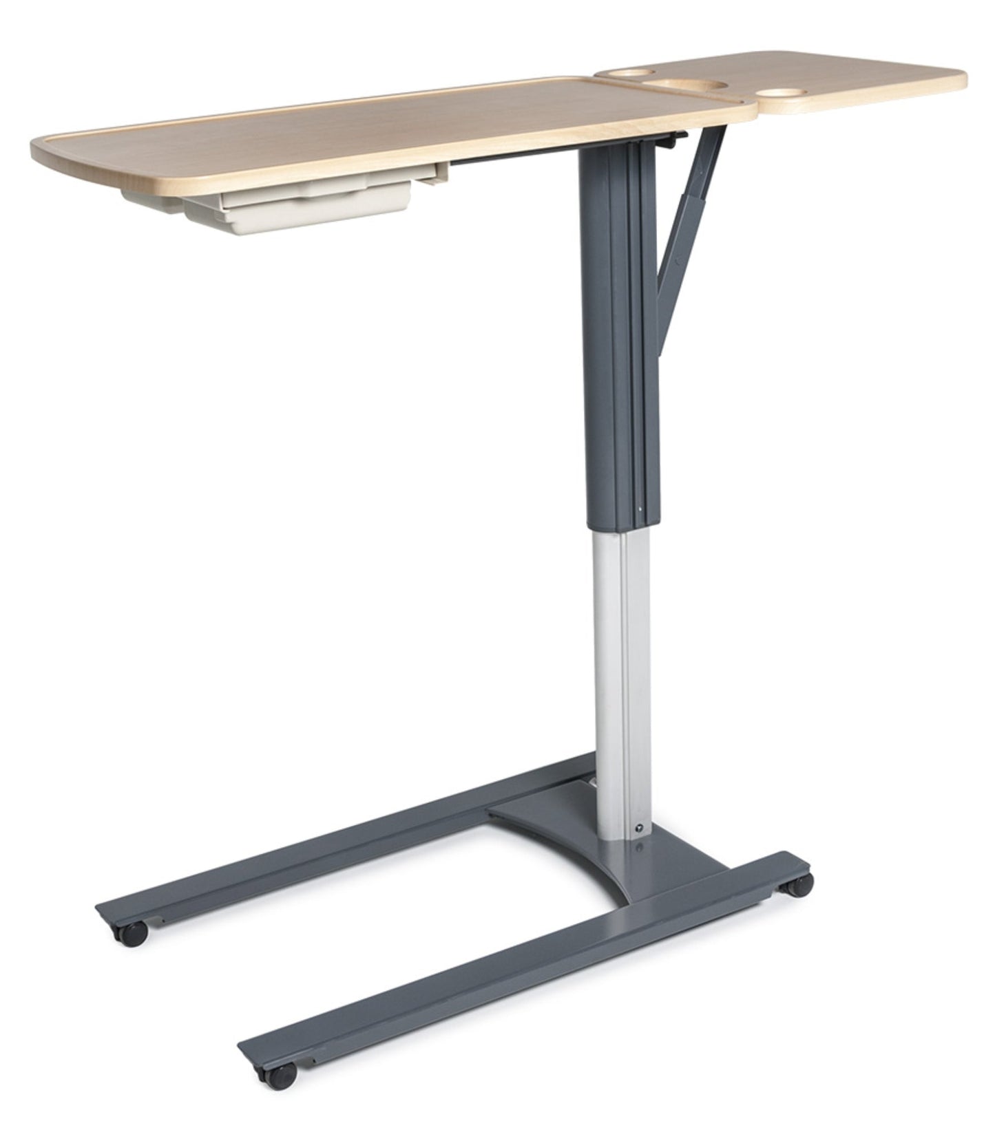 Graham Field Lumex Overbed Table Single Top - Medium Oak - 1 Each