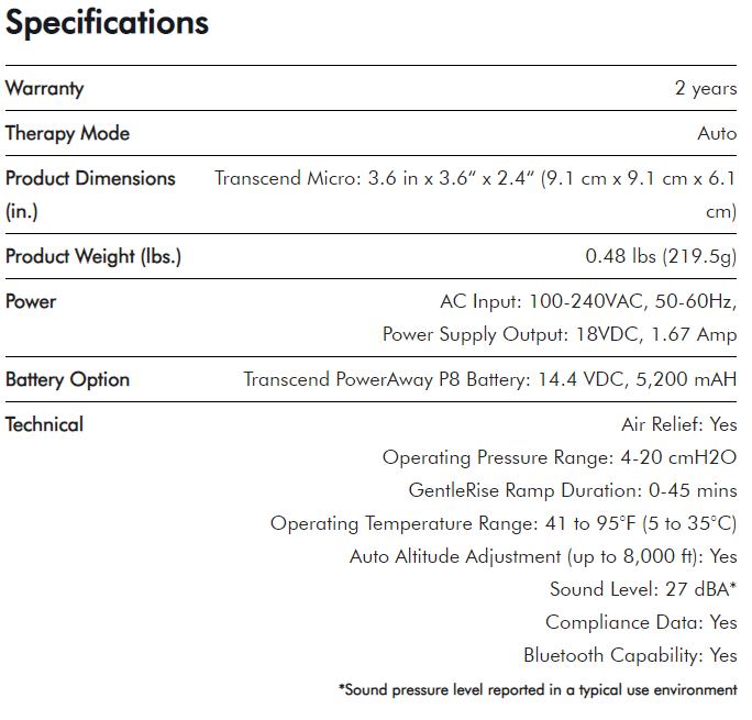 Somnetics Transcend Micro Auto CPAP Kit