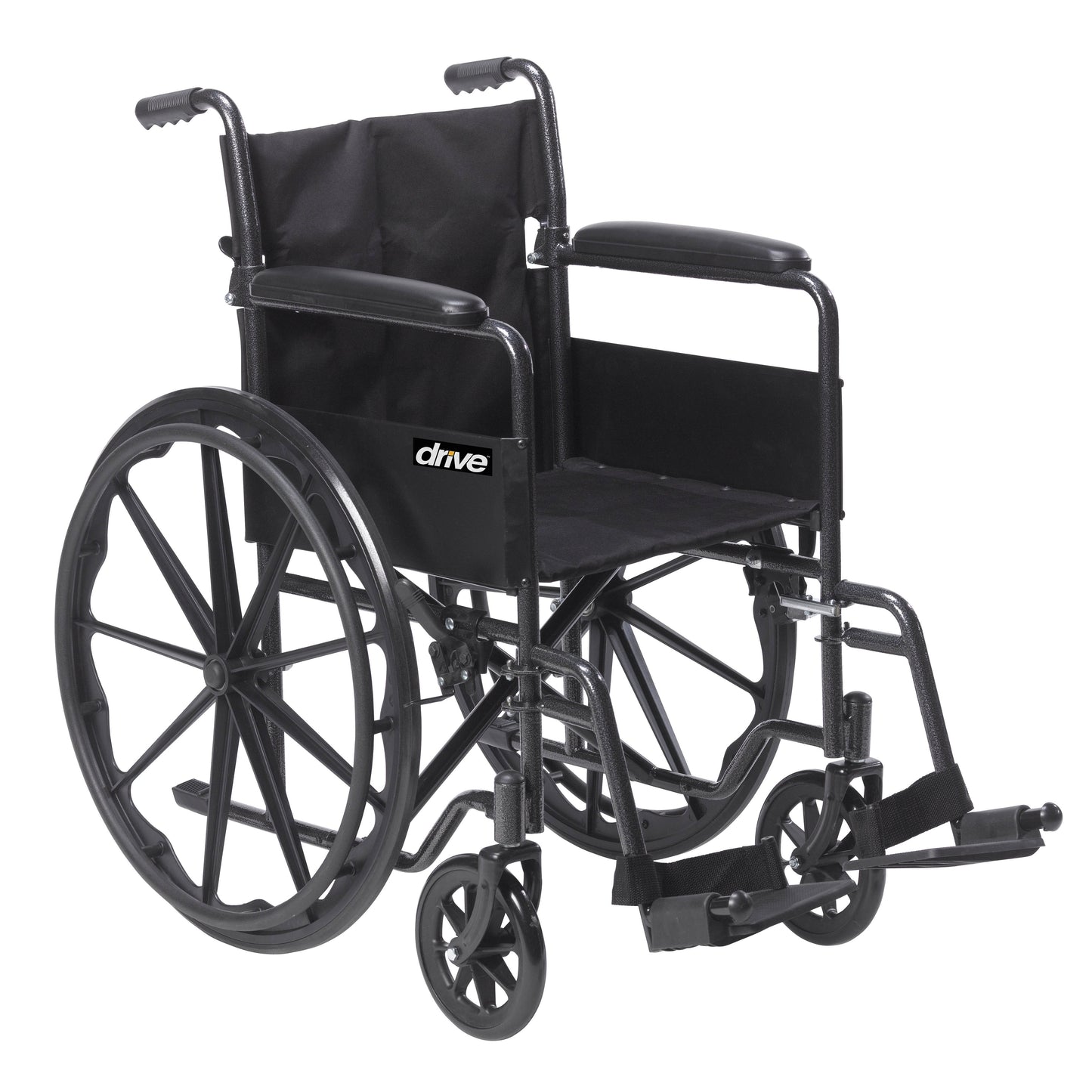 Silver Sport 1 18"Wheelchair with Full Arms and Swing away Removable Footrest