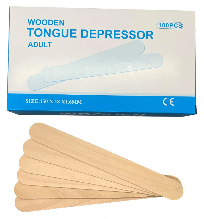 Tongue Depressor, 6", Sterile/Non-Sterile - Box of 100