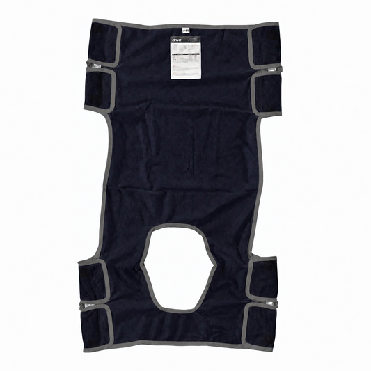 Patient Lift Sling, Polyester Mesh with Commode Cutout