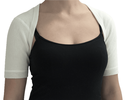 MAXAR Angora Upper Back and Shoulder Warming Support - White