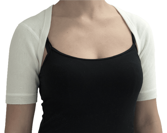 MAXAR Angora Upper Back and Shoulder Warming Support - White