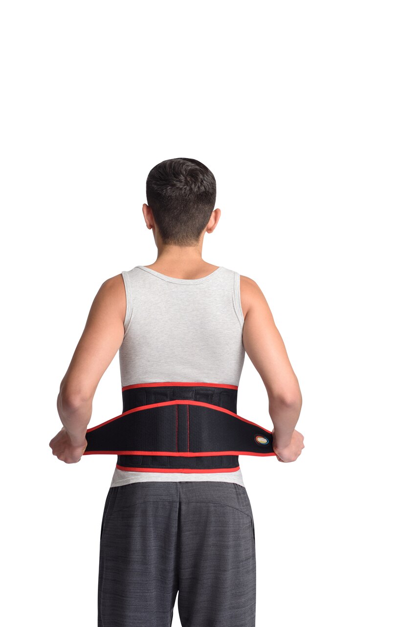 MAXAR Bio-Magnetic Airprene Sport Belt (Lumbosacral Support) - Black w/Red Trim