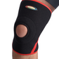 MAXAR Bio-Magnetic Airprene Knee Brace - Open Patella, Terrycotton Lining - Black w/Red Trim