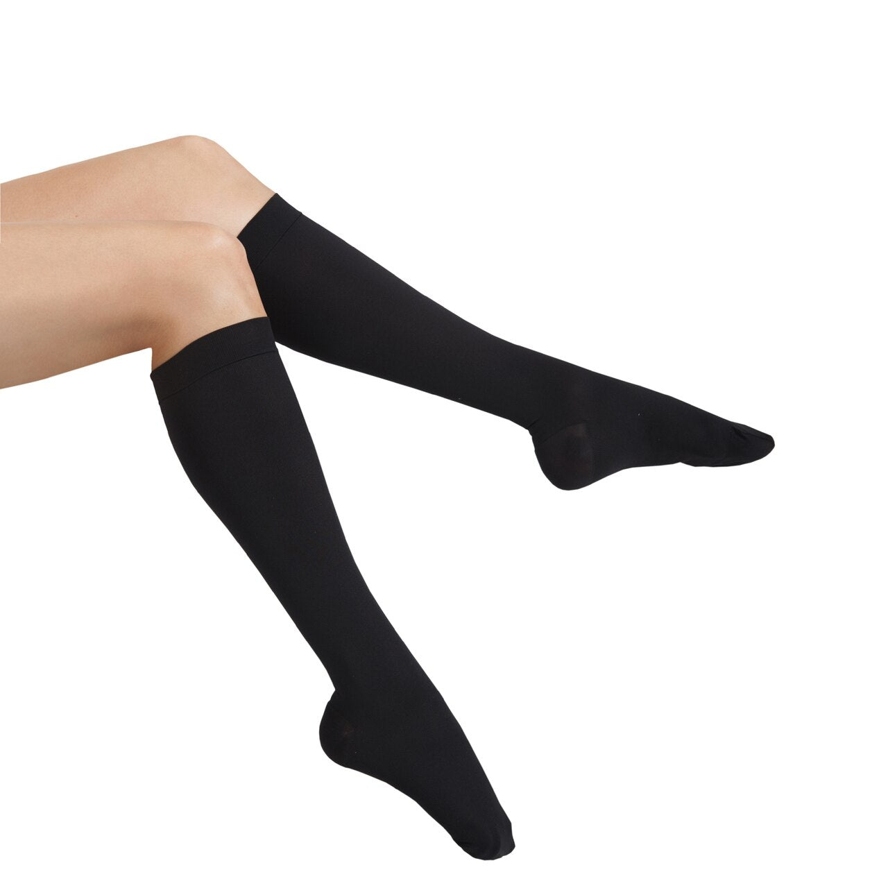 MAXAR Unisex Dress & Travel Support Socks (12-15 mmHg) - Black