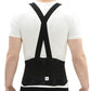 MAXAR Work Belt - Industrial Lumbosacral Support,  Black w/Red Trim