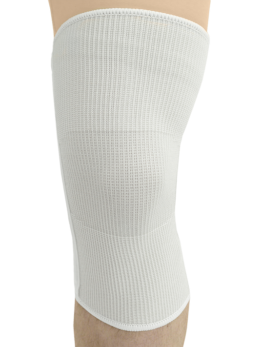 MAXAR Wool/Elastic Knee Brace with Spiral Metal Stays - White