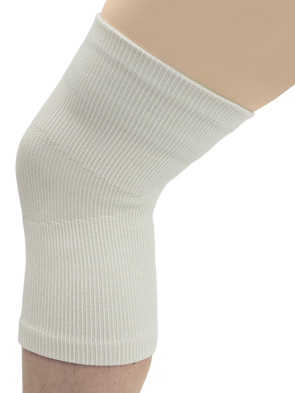 MAXAR Wool/Elastic Knee Brace (Two-Way Stretch, 56% Wool) - White