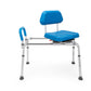 Mobo Medical Sliding Transfer Tub Shower Bench with Swivel Seat, Blue