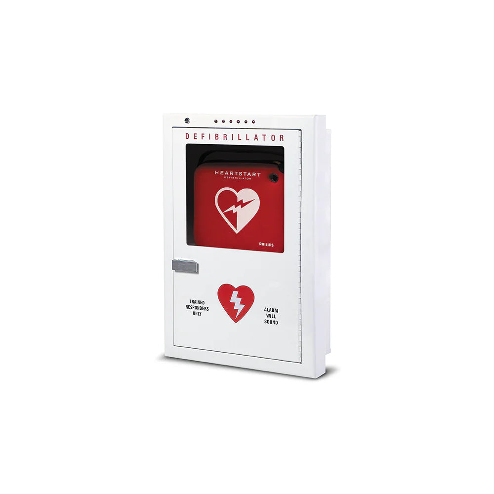 Philips HeartStart Defibrillator Cabinet, Premium, Semi-recessed