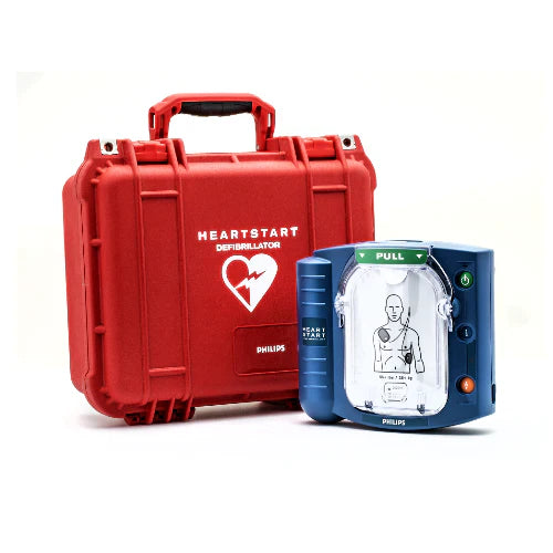 Philips HeartStart OnSite AED with Plastic Waterproof Shell Carry Case