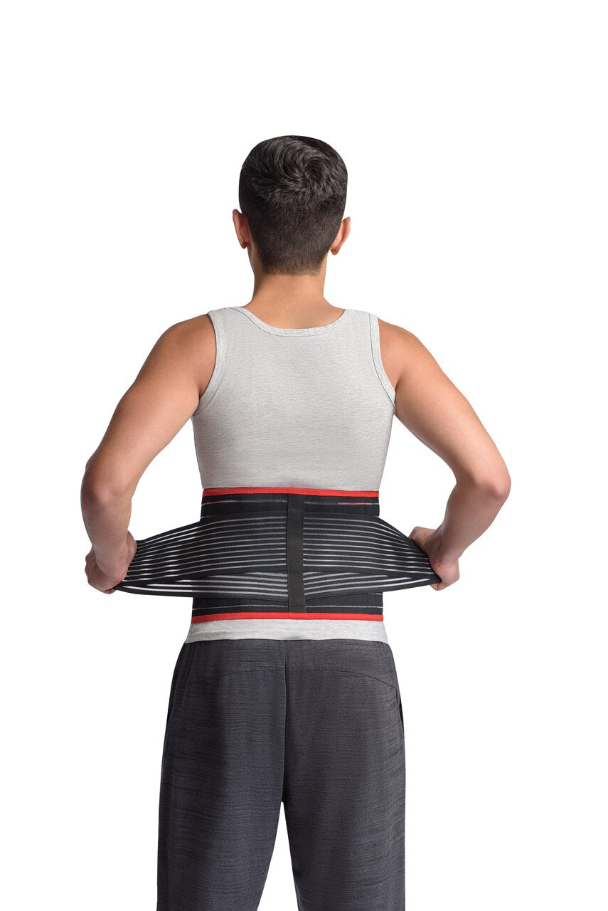 MAXAR Bio-Magnetic Back Support Belt - Black w/Red Trim