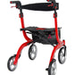 Nitro Euro Style Rollator Rolling Walker, Red