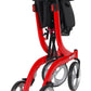 Nitro Euro Style Rollator Rolling Walker, Red
