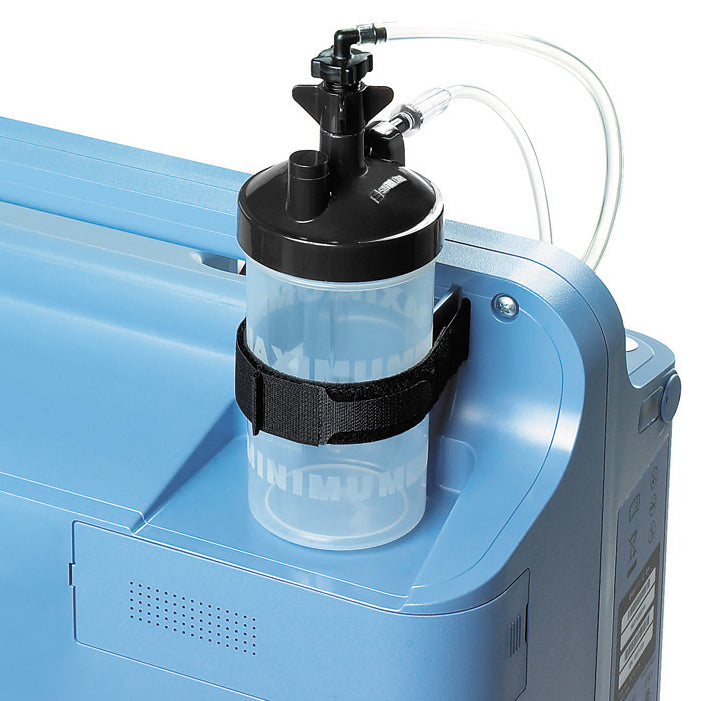 Bubble humidifier attached to the Philips Respironics EverFlo Oxygen Concentrator