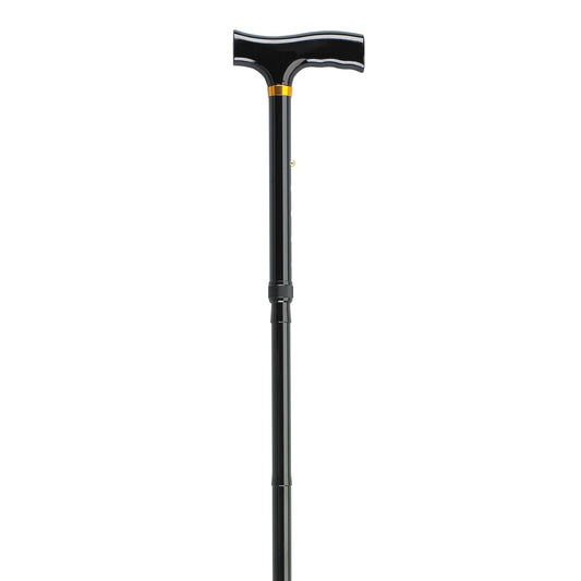 Lightweight Adjustable Folding Cane with T Handle, Black