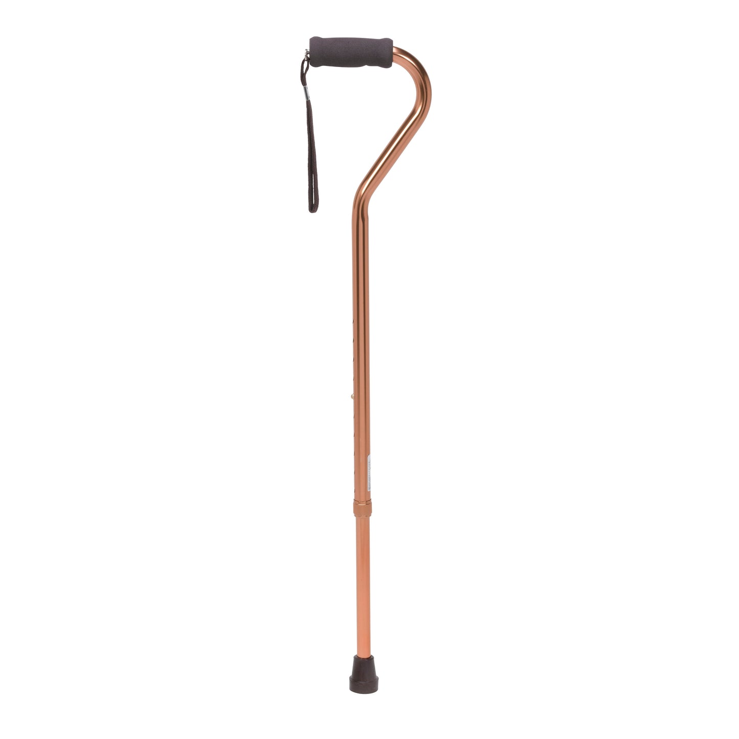 Foam Grip Offset Handle Walking Cane, Bronze