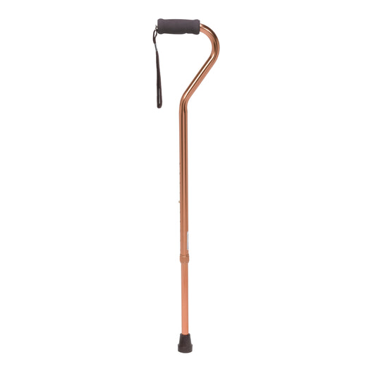 Foam Grip Offset Handle Walking Cane, Bronze