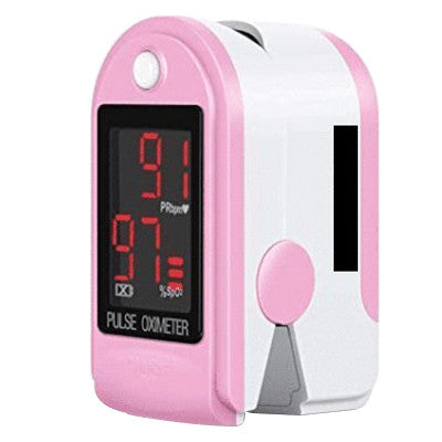 3B Medical Digital Pulse Oximeter with Lanyard and Carry Case - Pink
